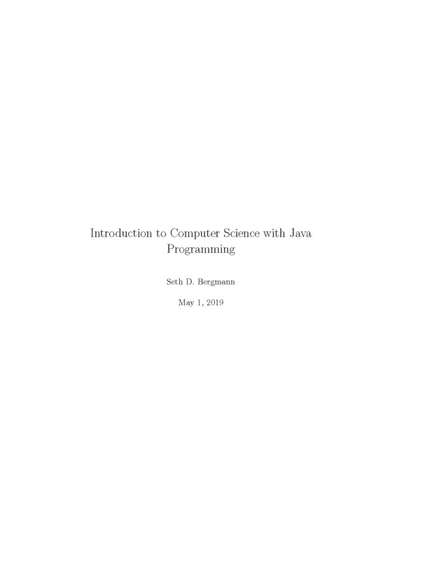 Introduction to Computer Science with Java Programming - Title Page 2